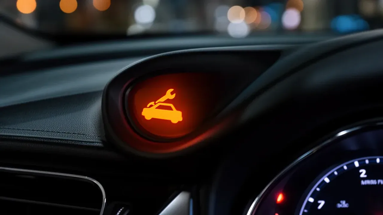 Kontrolka samochodu z kluczem opel: przyczyny i diagnostyka usterek Żółta kontrolka samochodu z kluczem opel świecąca się na desce rozdzielczej podczas diagnostyki usterki elektronicznej.