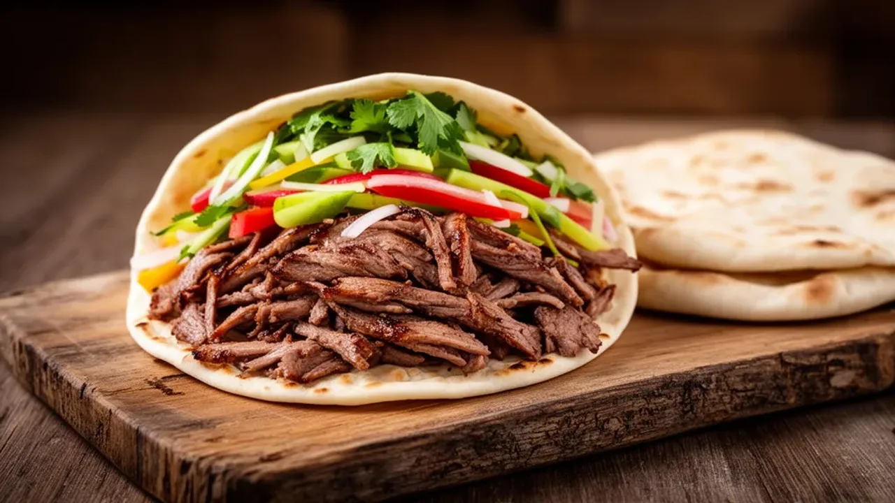 Najlepszy kebab w Polsce: top zestawienie i przegląd kebabowy (2026) Najlepszy kebab w świeżym lawaszu z soczystym mięsem pieczonym i warzywami.