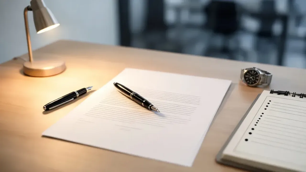 Podanie o podwyżkę: wzór wniosku z omówieniem i argumenty o wynagrodzenie Profesjonalnie przygotowane podanie o podwyżkę leżące na biurku obok pióra i tabletu z wykresem wzrostu wynagrodzenia.
