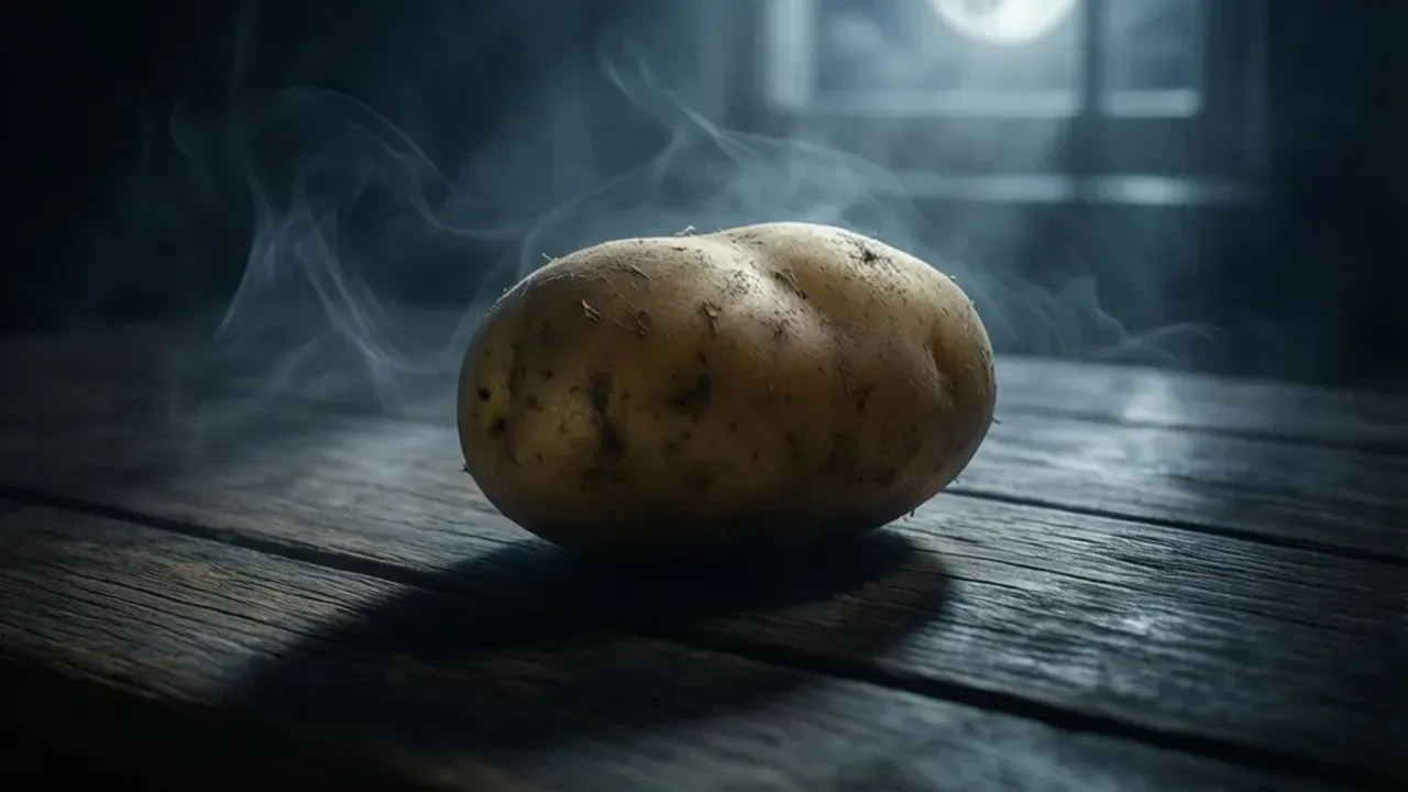 Sennik ziemniaki: interpretacja snu o ziemniakach i znaczenie snu ziemniak Sennik ziemniaki: mistyczna interpretacja snu o surowych ziemniakach w worku na drewnianym stole.